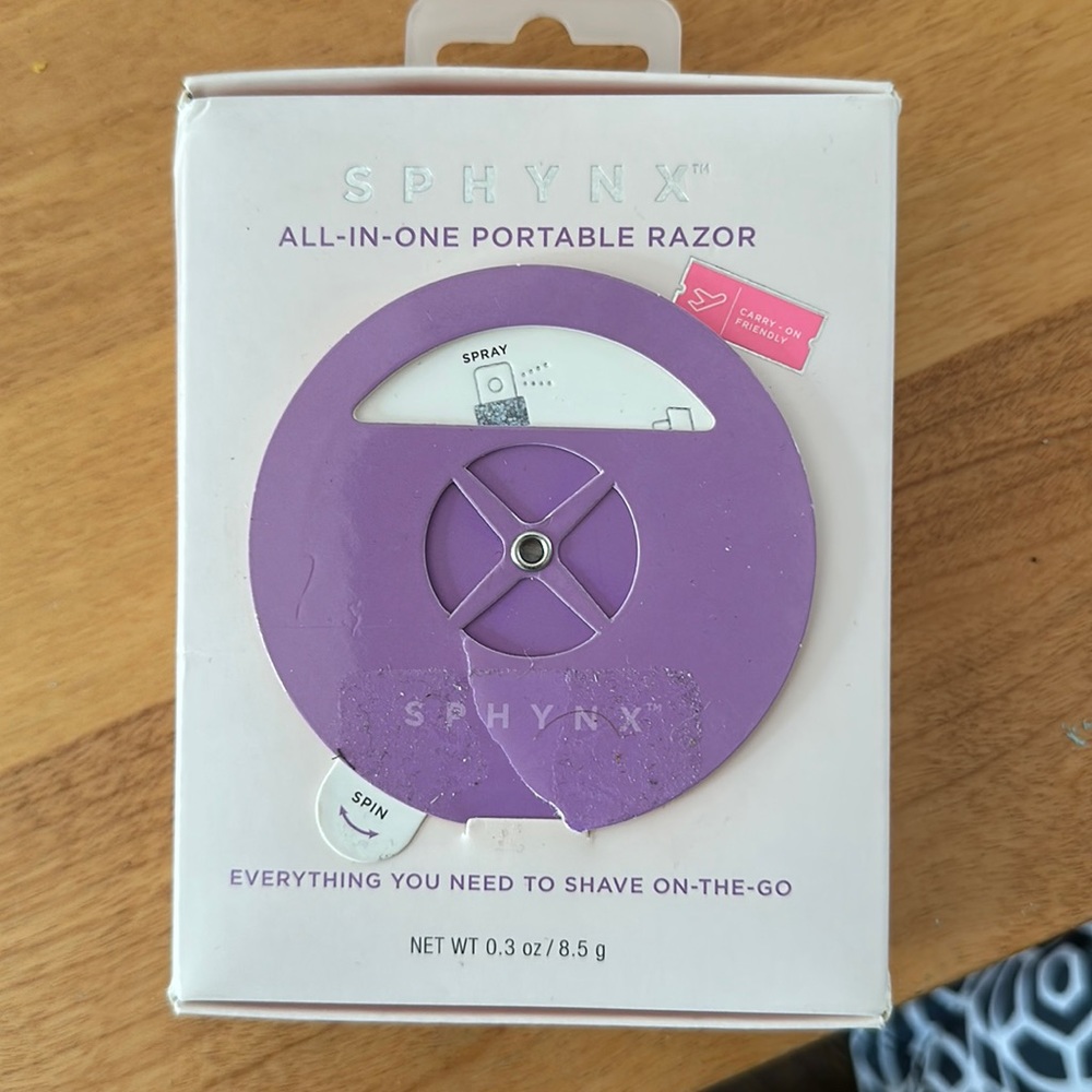 New in box, SPHYNX all-in-one portable razor